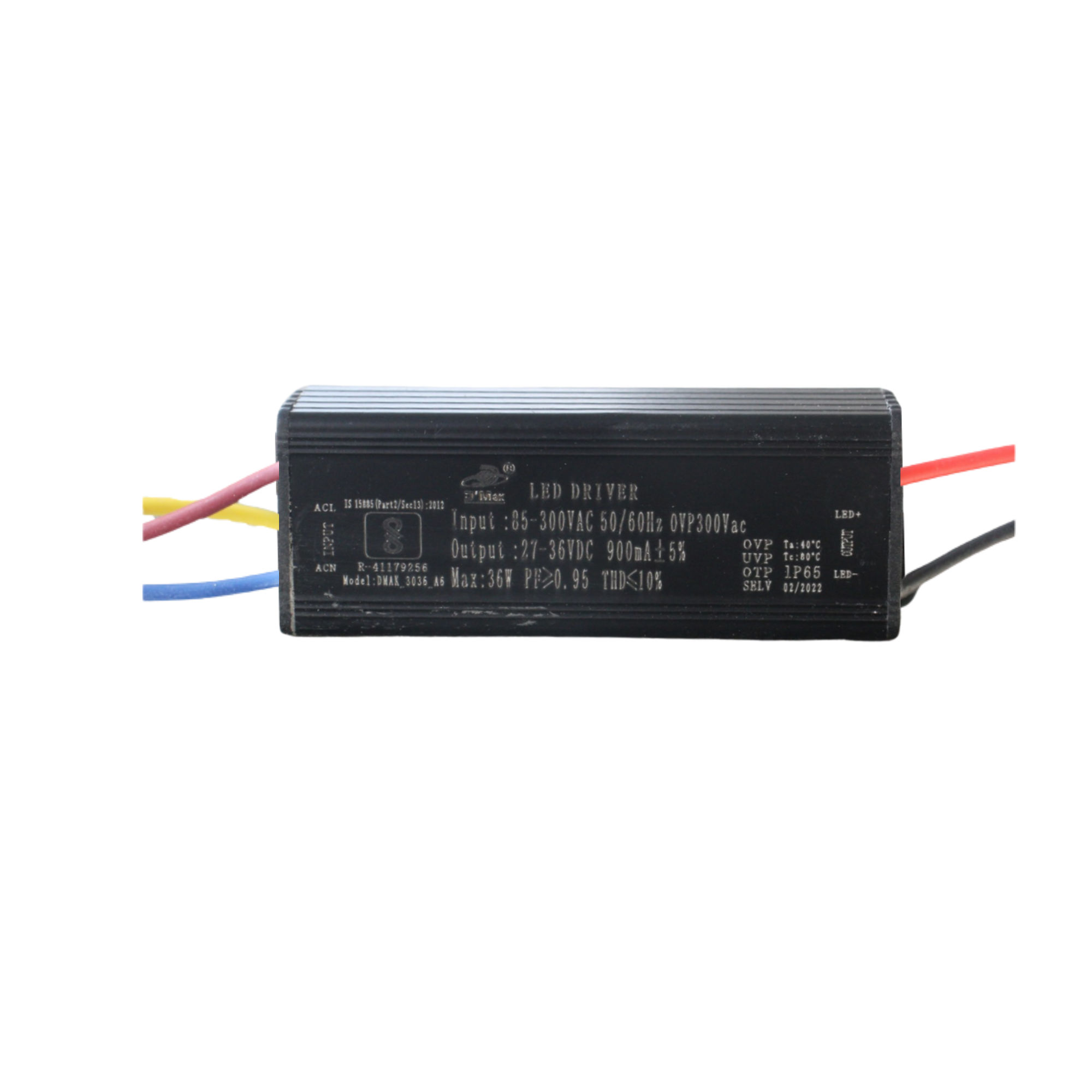 Power Supply IP65 LED Driver 85-300V AC 50/60Hz (30 Watt 900mA